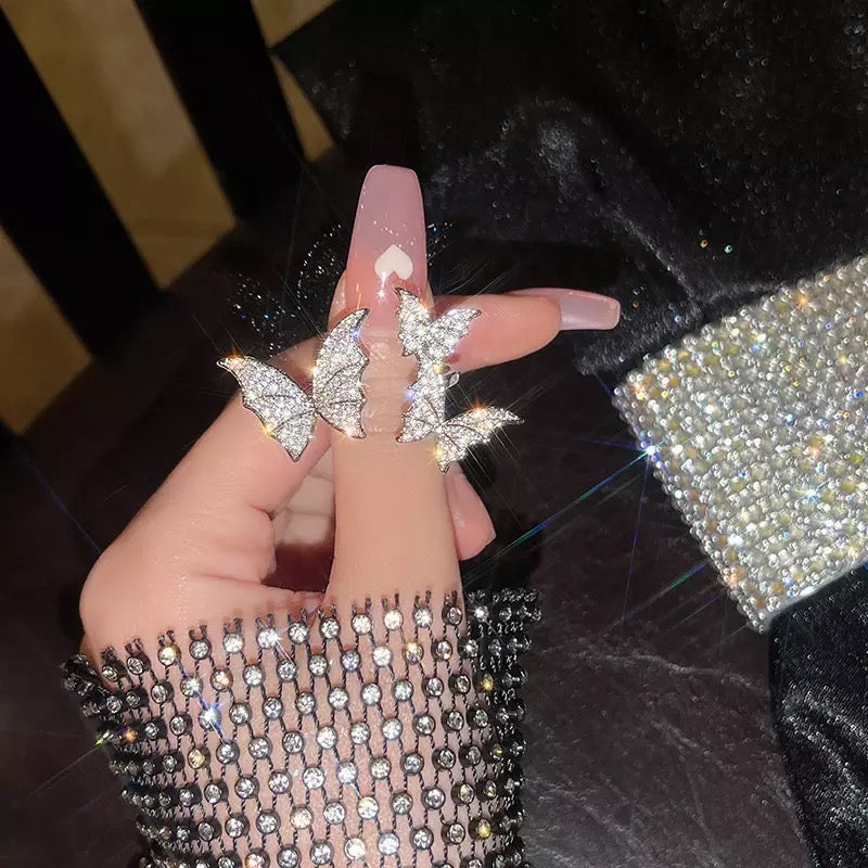 M&A Beauty New Arrival Butterfly Rings Crystal