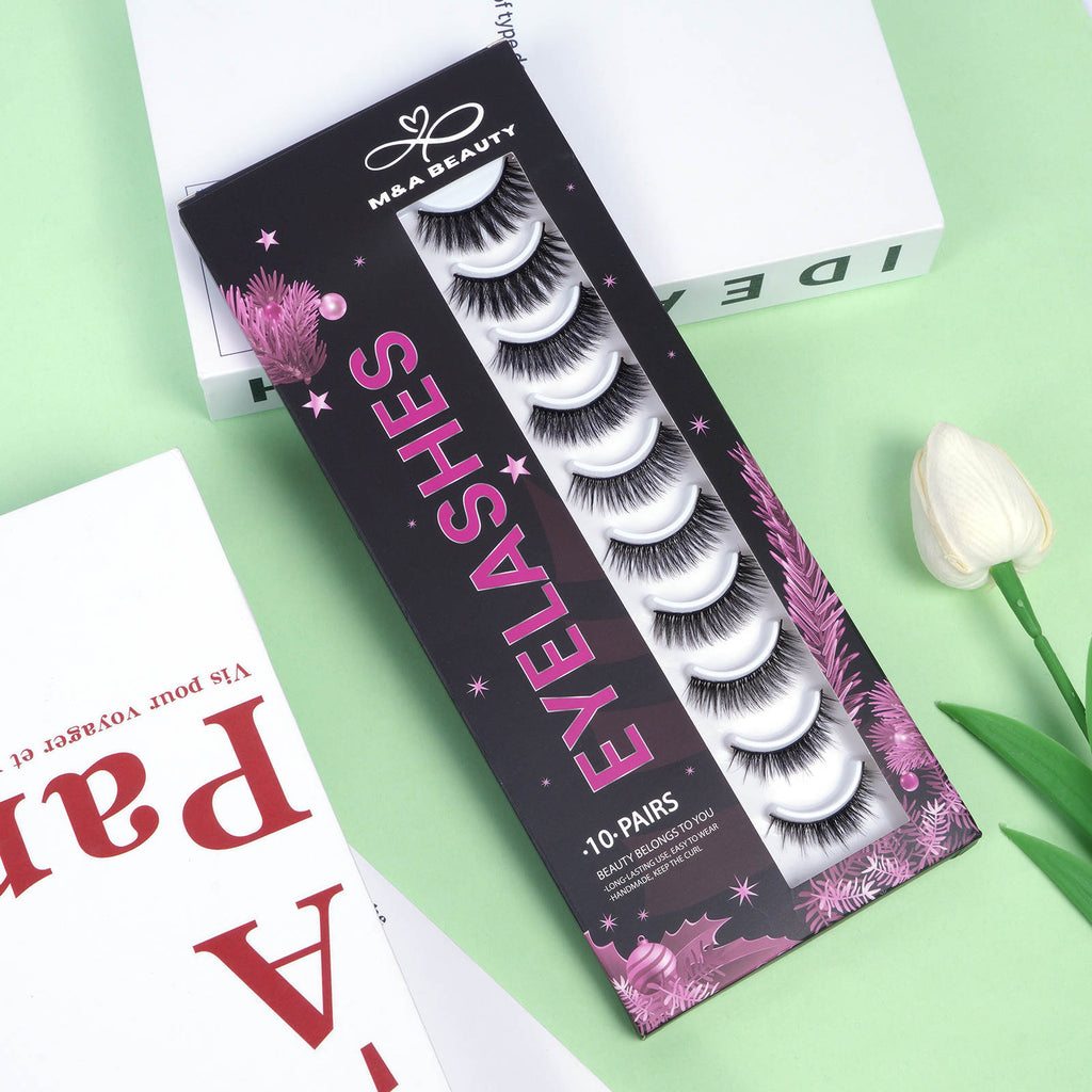 M&A Beauty Luxe Lash Variety Pack – 5D & 3D Styles (10 Pairs)