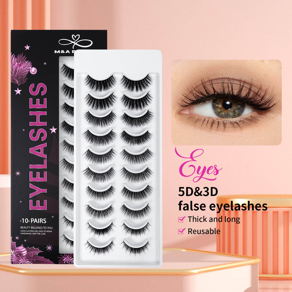 M&A Beauty Luxe Lash Variety Pack – 5D & 3D Styles (10 Pairs)