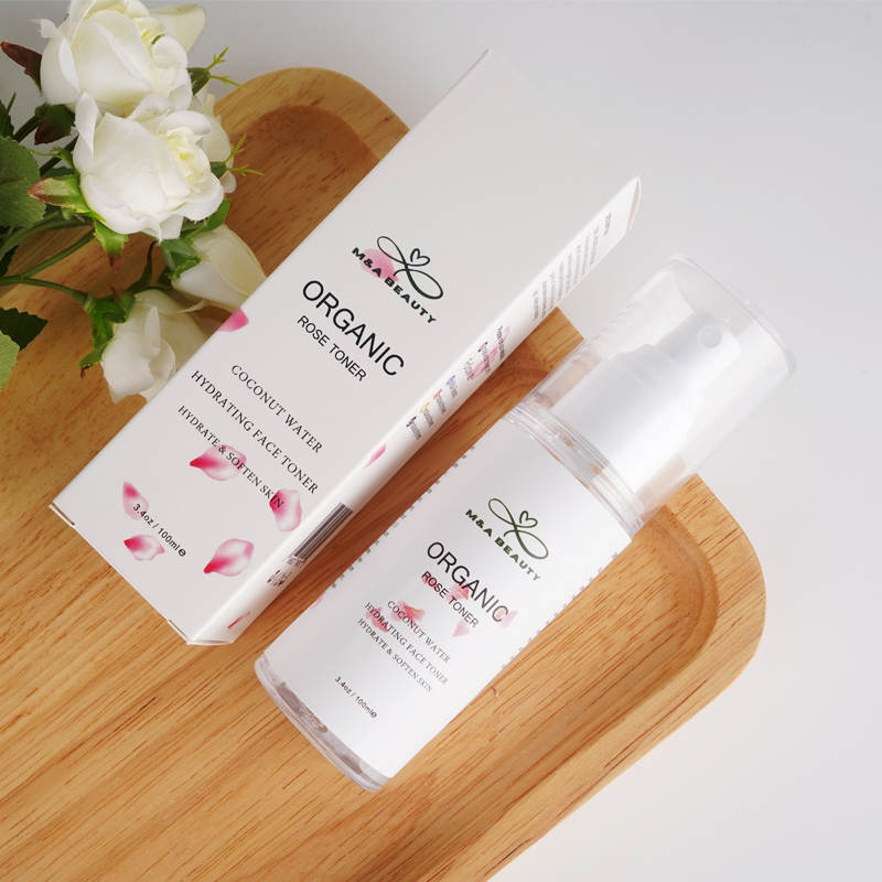 M&A Beauty Organic Rose Water/Toner 100ml - face Mist Soothing and Hydrating and Reduces Redness